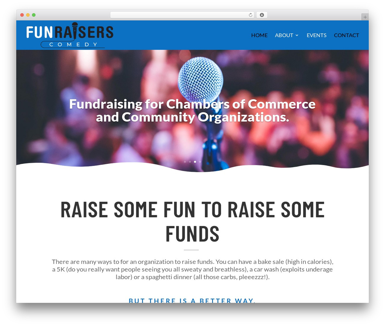 Divi top WordPress theme - funraiserscomedy.com