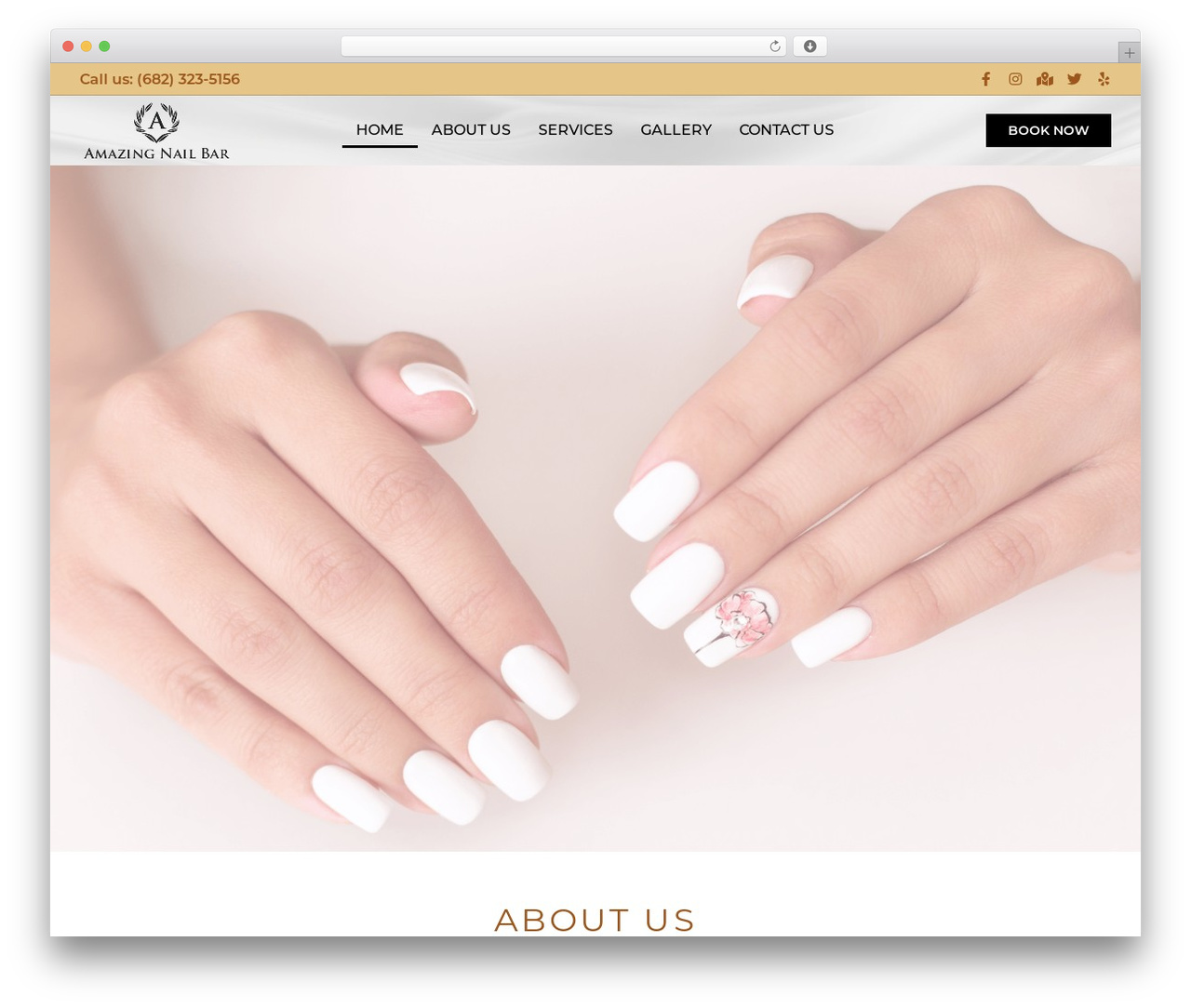 Hello Elementor WordPress theme - amazingnailbar.com