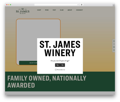 Hello Elementor WordPress theme - stjameswinery.com