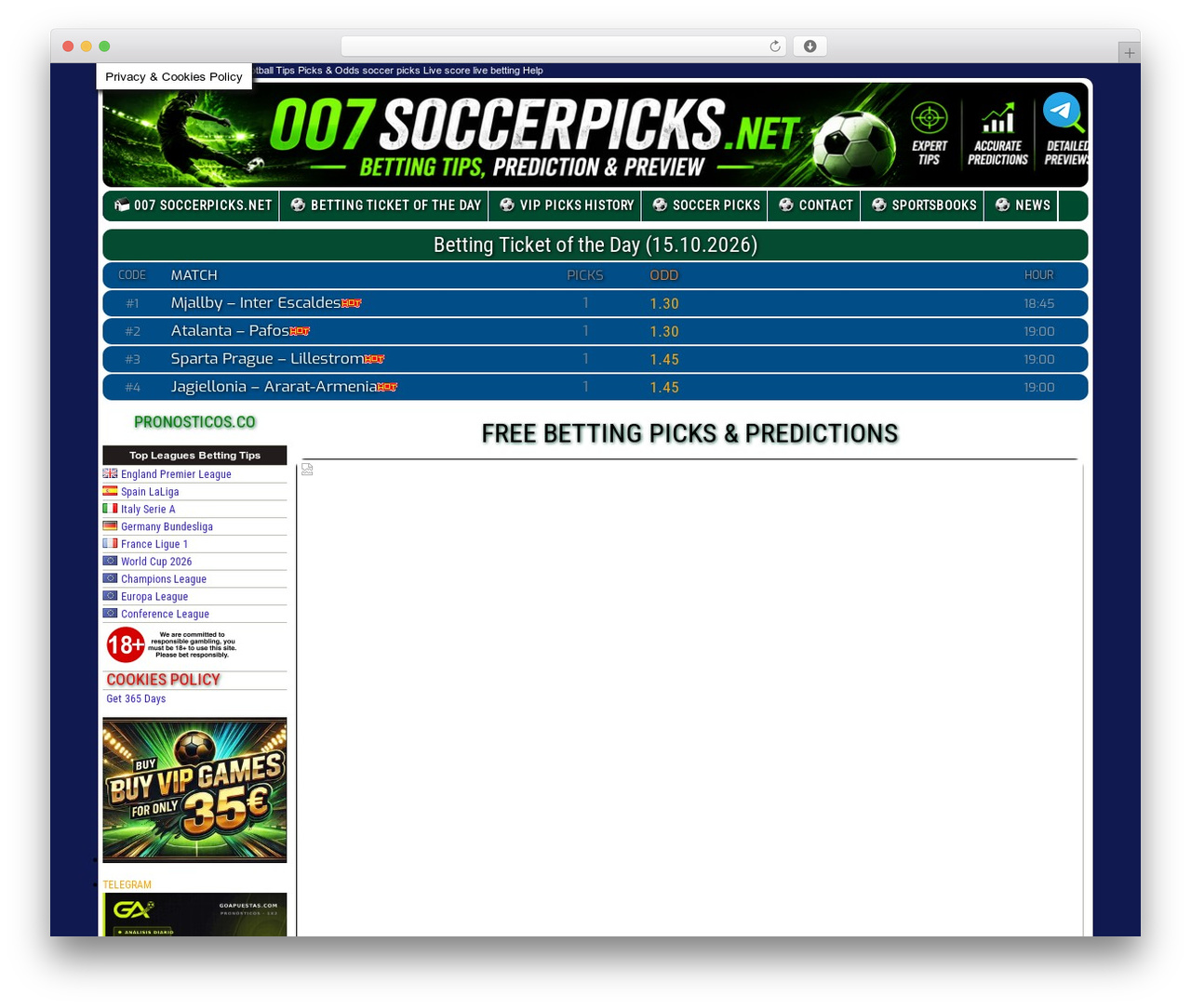 Livescore WordPress theme - 007soccerpicks.net Livescore WordPress theme - 007soccerpicks.net