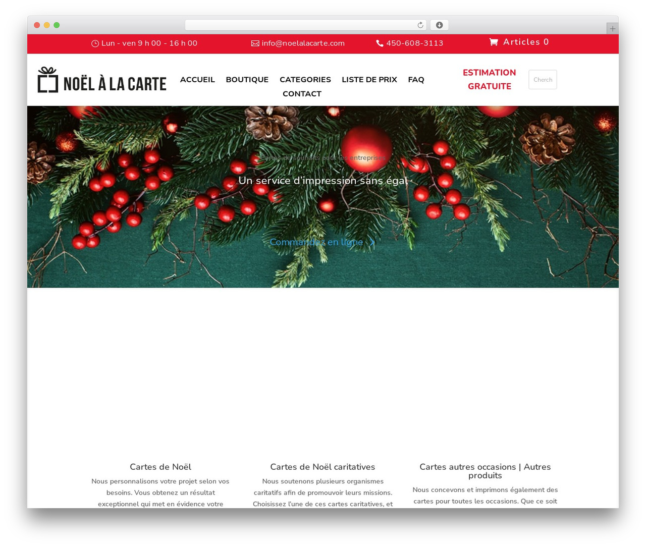 WordPress theme Divi - noelalacarte.com
