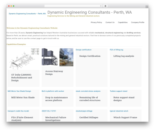 Astra WordPress theme - dynamicengineering.com.au