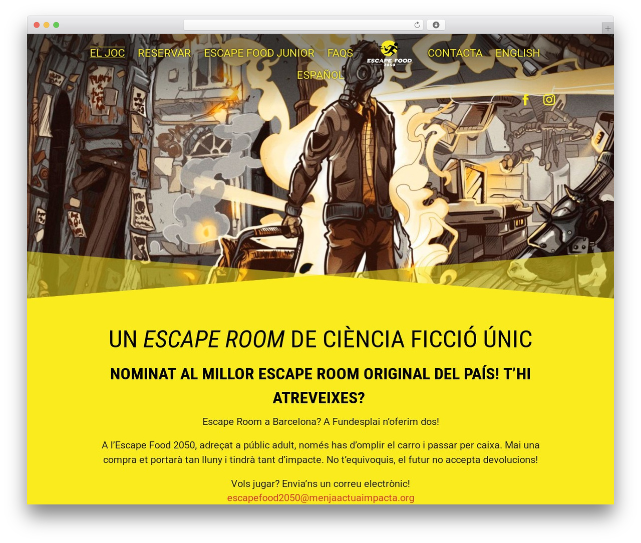 Divi WordPress theme - escapefood.com