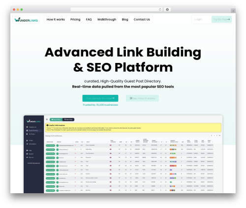 sala WordPress theme - wunderlinks.com