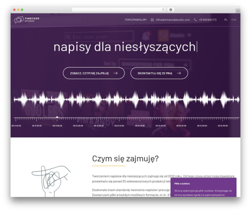 Timecode Studio WordPress theme - timecodestudio.com
