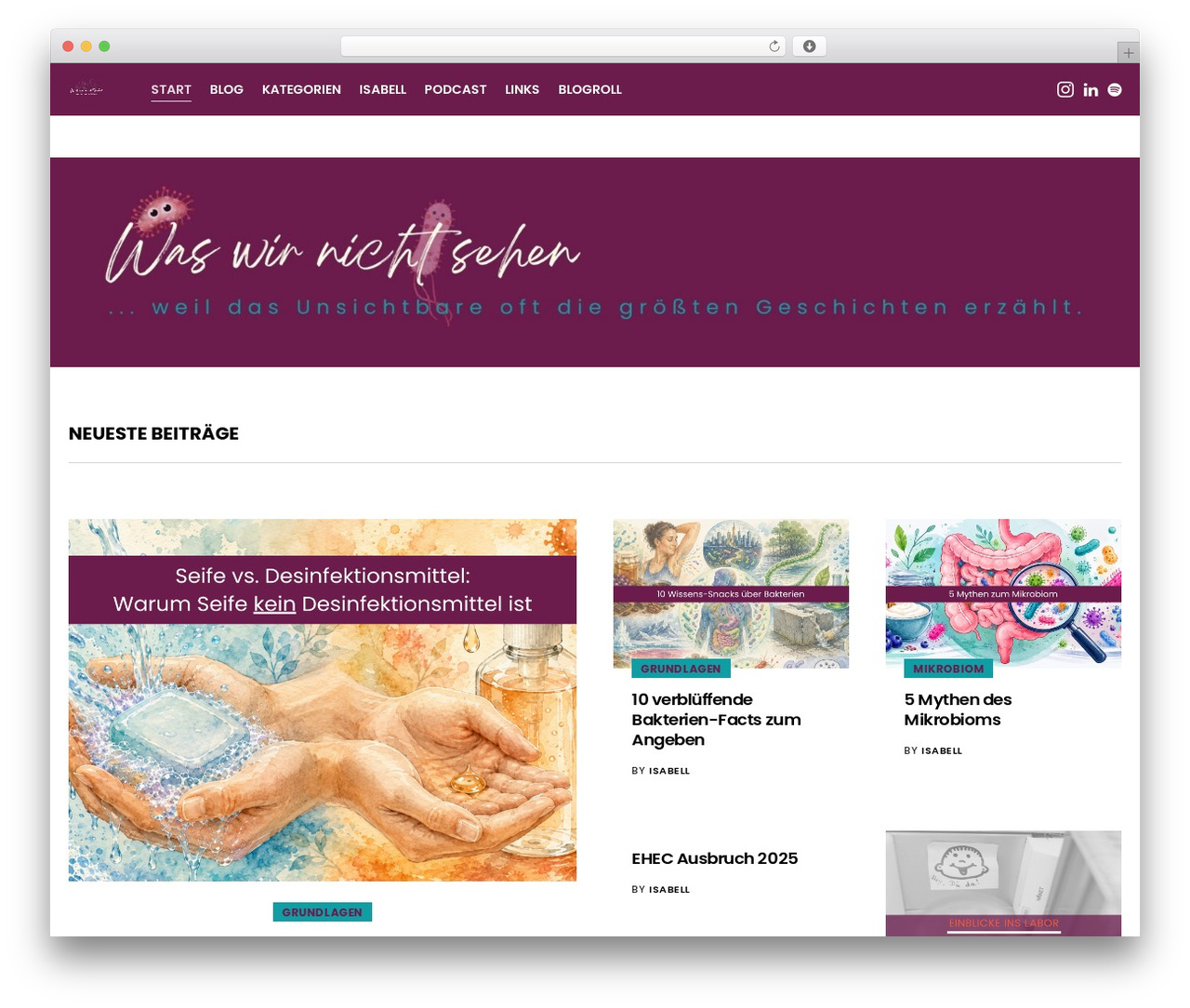 Verta WordPress theme - waswirnichtsehen.de