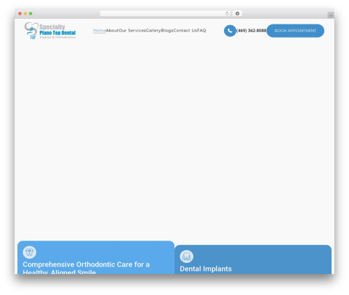 WordPress theme test theme - planotopdental.com
