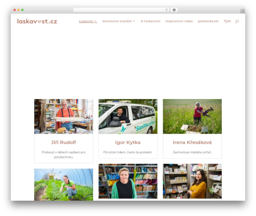 Divi WordPress theme - laskavost.cz