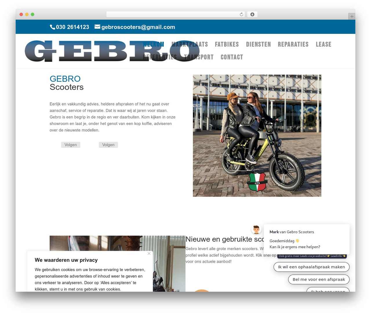 Divi WordPress theme - gebro-scooters.nl