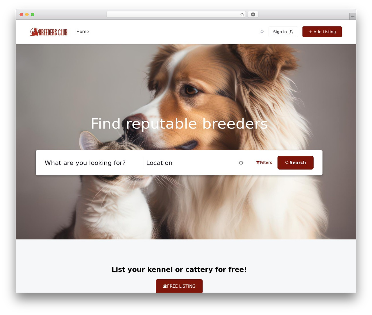 OneListing WordPress theme - breedersclub.org OneListing WordPress theme - breedersclub.org