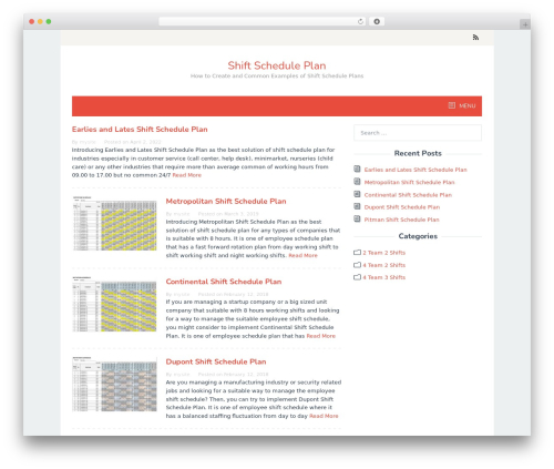 Superfast WordPress theme - shiftschedules.net
