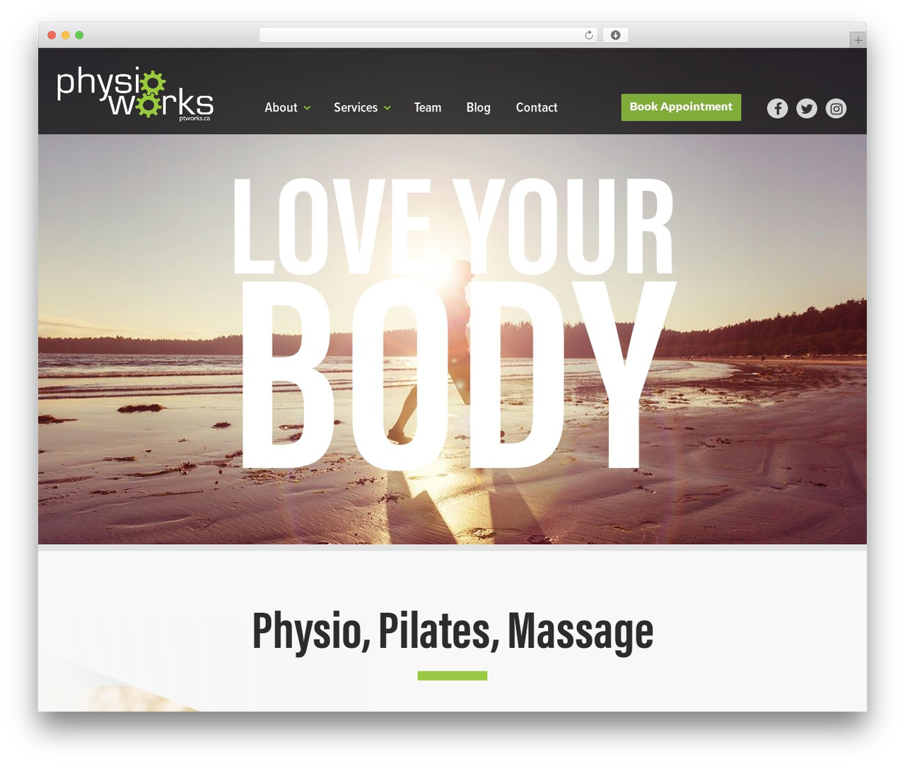 Theme WordPress physioworks - ptworks.ca