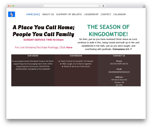 Solace extra WordPress plugin - shilohholiness.com