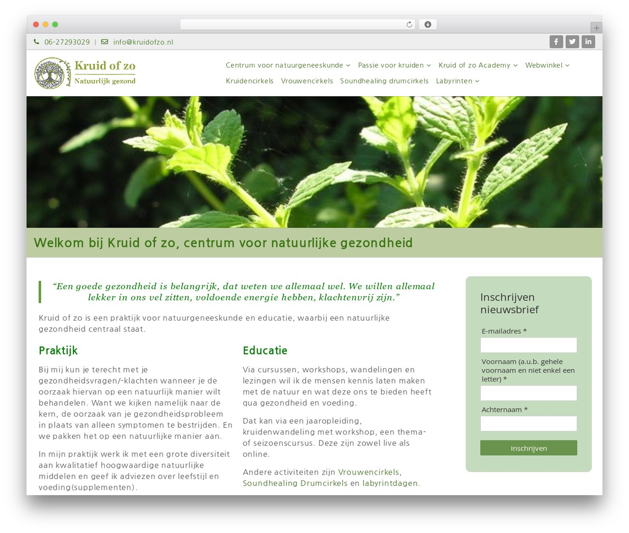WordPress theme Ef Practical - kruidofzo.nl