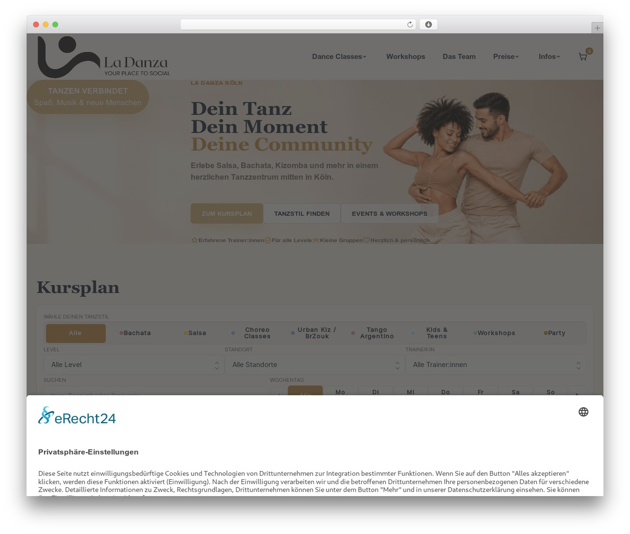Dance Studio WordPress theme - la-danza.de Dance Studio WordPress theme - la-danza.de