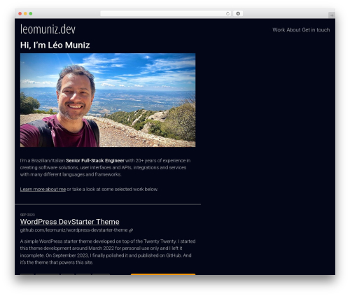 Dev Starter theme WordPress - leomuniz.dev