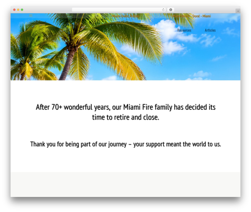 WordPress theme Coco V7B - miamifire.com