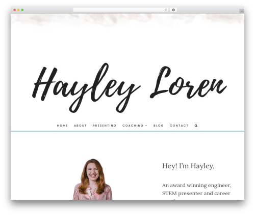 WordPress theme Hallie - Premium - hayleyloren.com