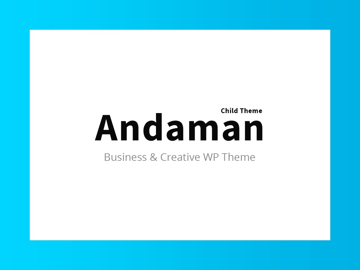 Andaman Child company WordPress theme