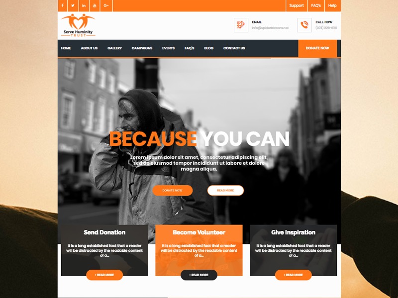 Servehuman WordPress theme