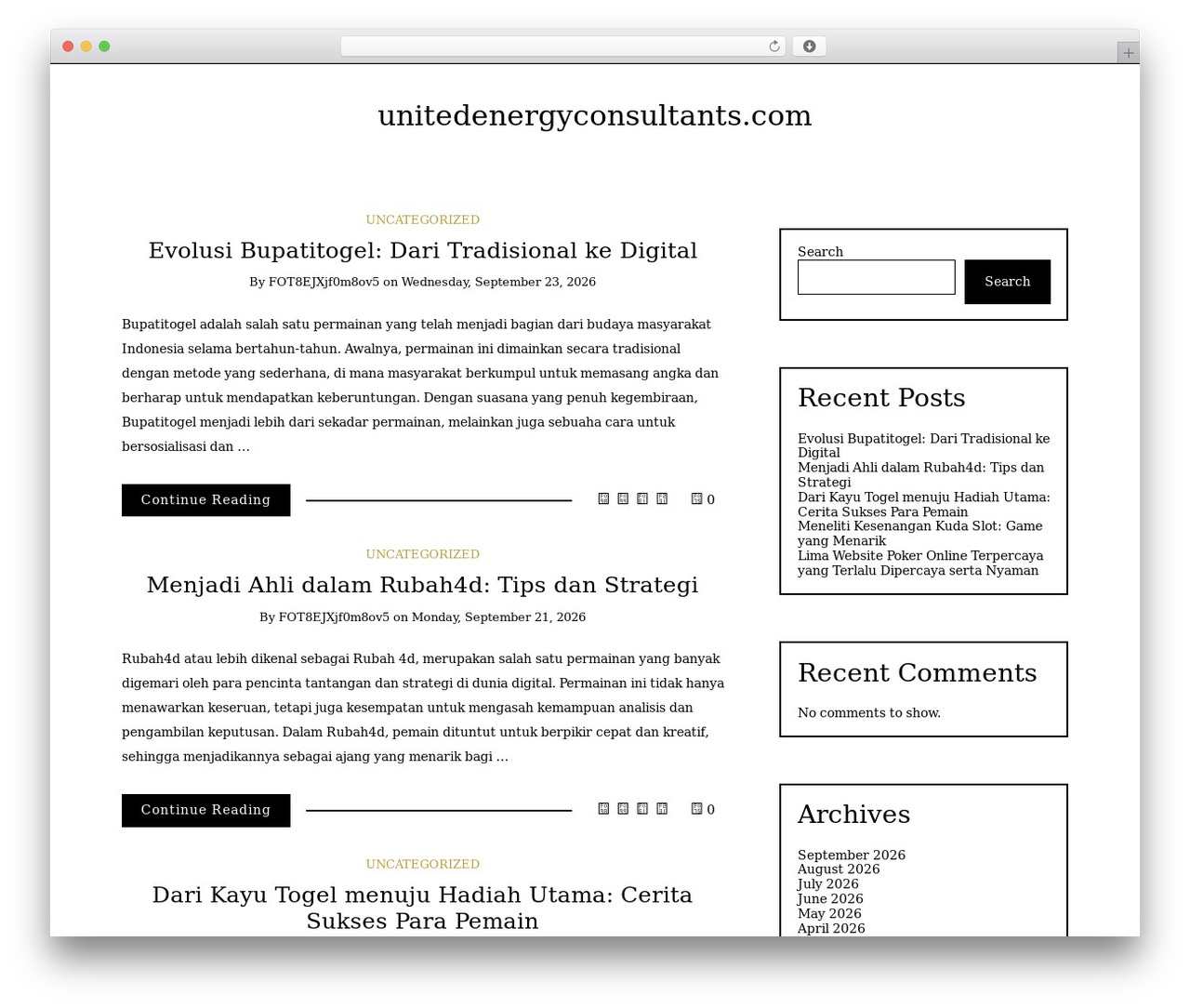 WordPress theme Writee - unitedenergyconsultants.com