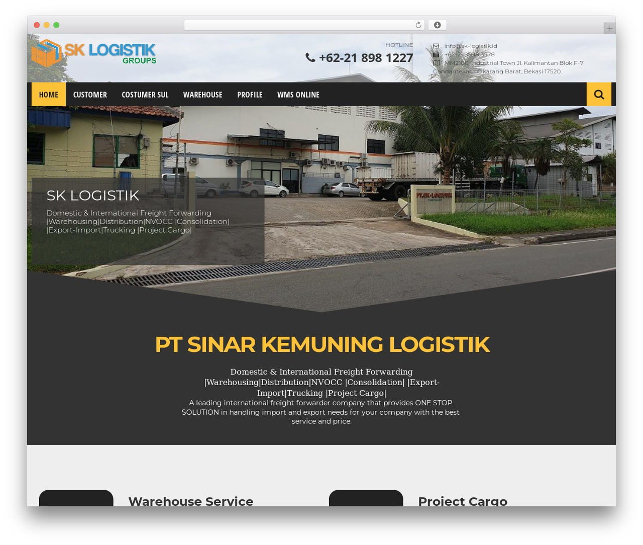 Compro theme WordPress - sk-logistik.id