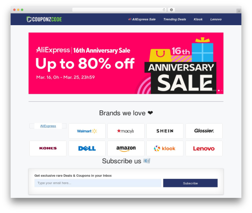 Sendy widget pro WordPress plugin - couponzcode.com
