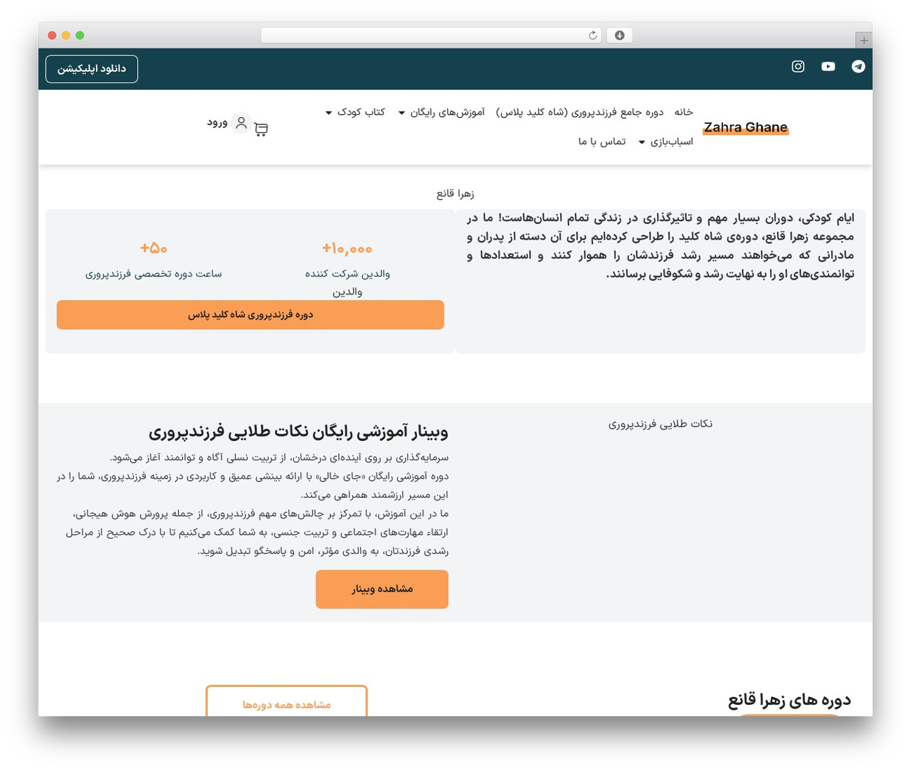 Hello Elementor WordPress theme - zahraghane.com