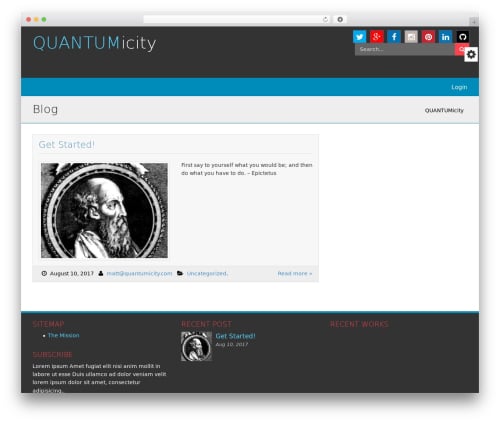Open Mind WordPress theme - quantumicity.com
