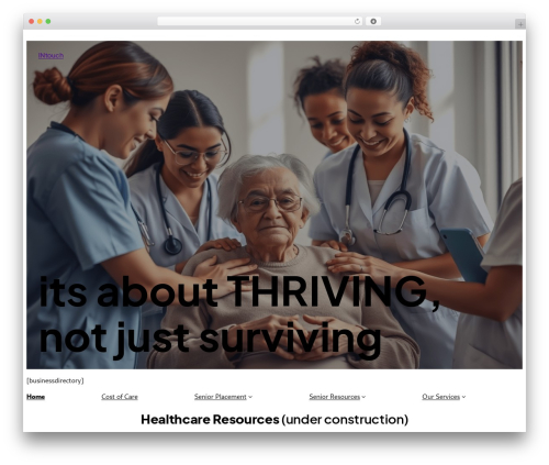 StartFitter WordPress theme - intouchseniorservices.com