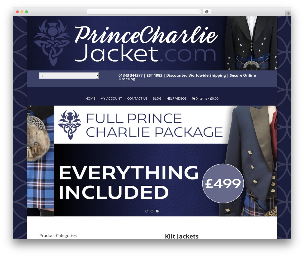 Theme WordPress Divi - princecharliejacket.com
