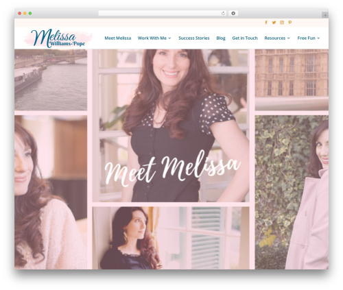 WordPress theme Divi - melissawilliamspope.com