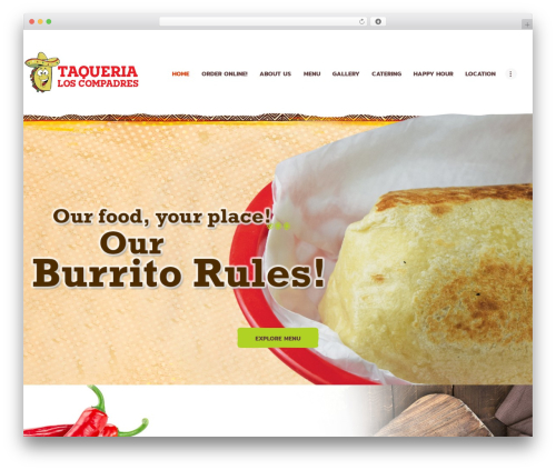 WordPress theme Gustavo - loscompadrestaqueria.com