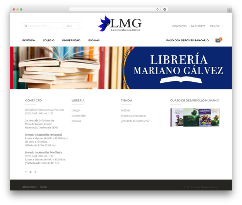 BeboStore WordPress store theme - libreriamarianogalvez.com