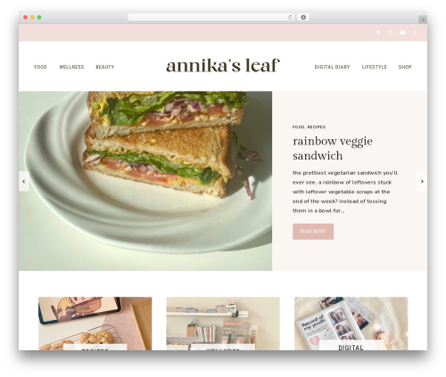 Clover theme WordPress - annikasleaf.com