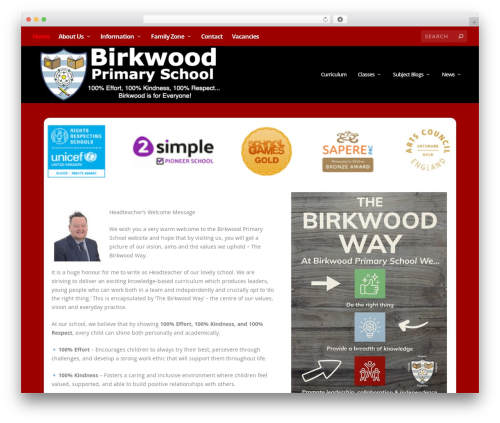 Extra WordPress theme - www.birkwood.org.uk/website