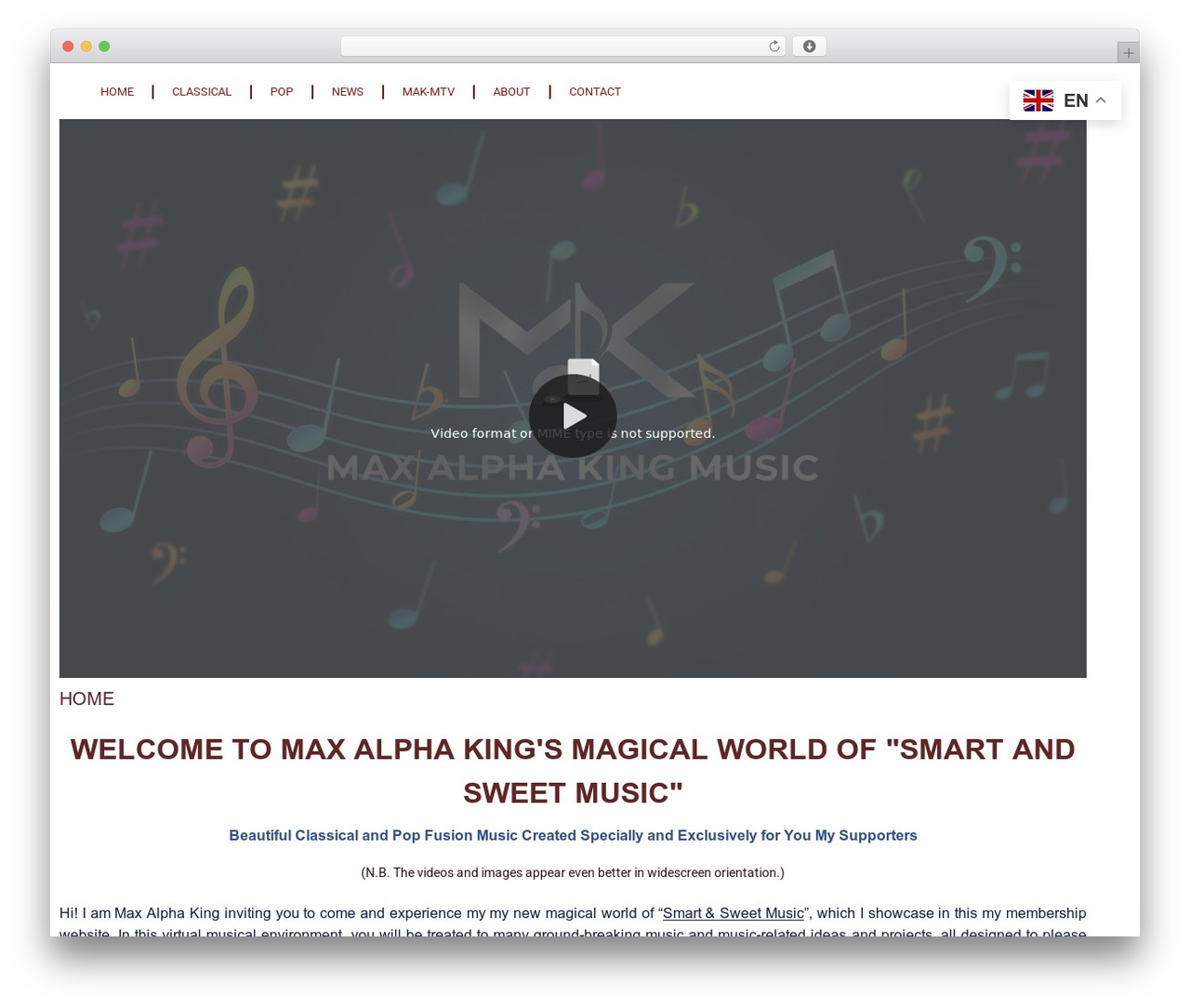 Hello Elementor WordPress theme - maxalphakingmusic.com
