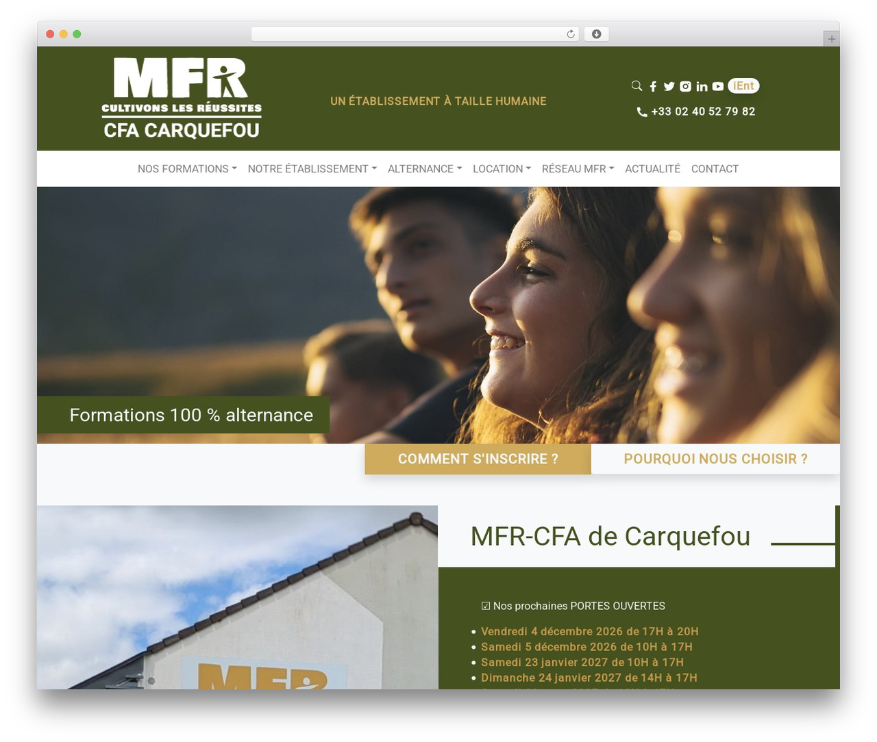 MFR thème commun WordPress theme - mfr-carquefou.com
