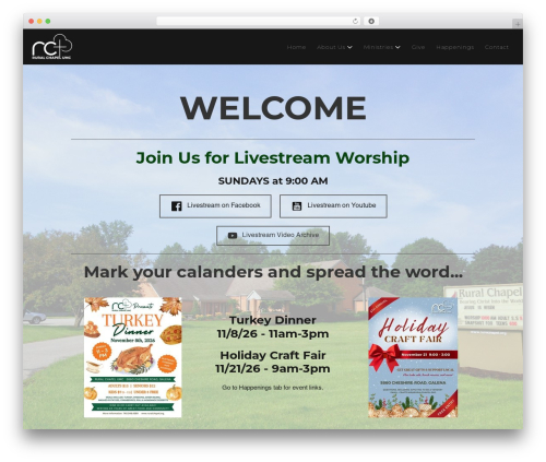 Page Builder Framework WP theme - ruralchapel.org