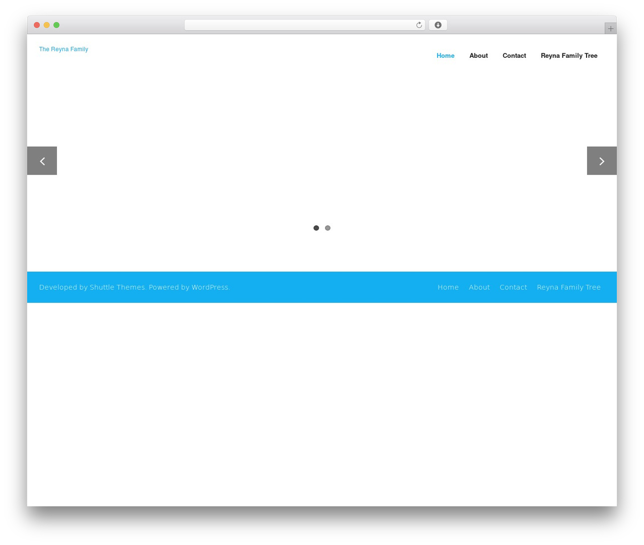 Shuttle WordPress theme - reynafamily.org