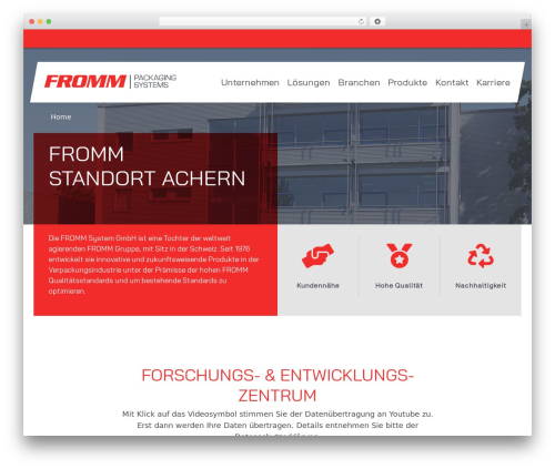 Theme WordPress Fromm - frommsystem.de
