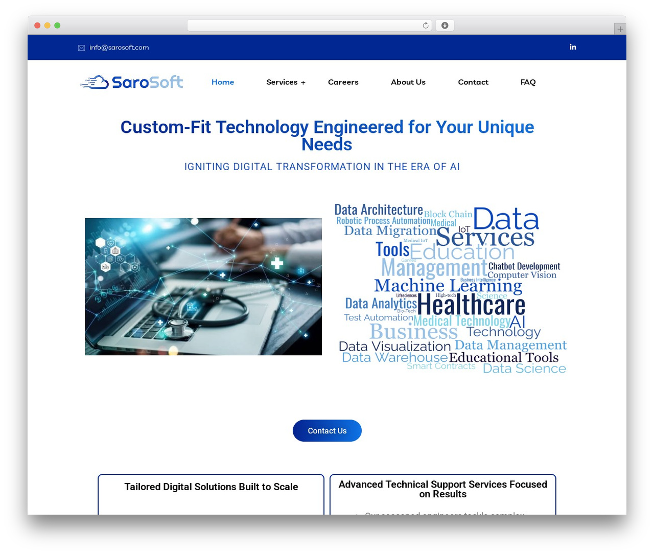 Braintech WordPress theme - sarosoft.com