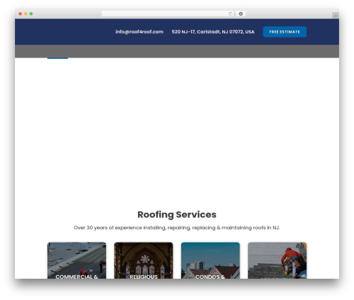 Cornerstone WordPress theme - njroofingcompany.com