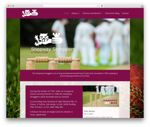 Divi WordPress theme - shepwaystragglers.co.uk