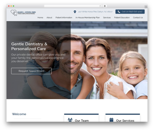 DoctorGenius Framework WordPress theme - hyderdentistry.com