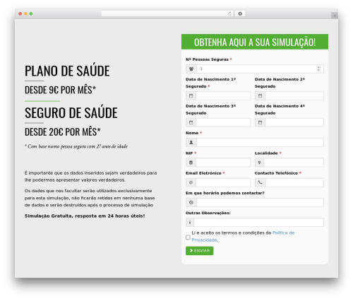 Themify Landing WordPress theme - seguro-de-saude.com