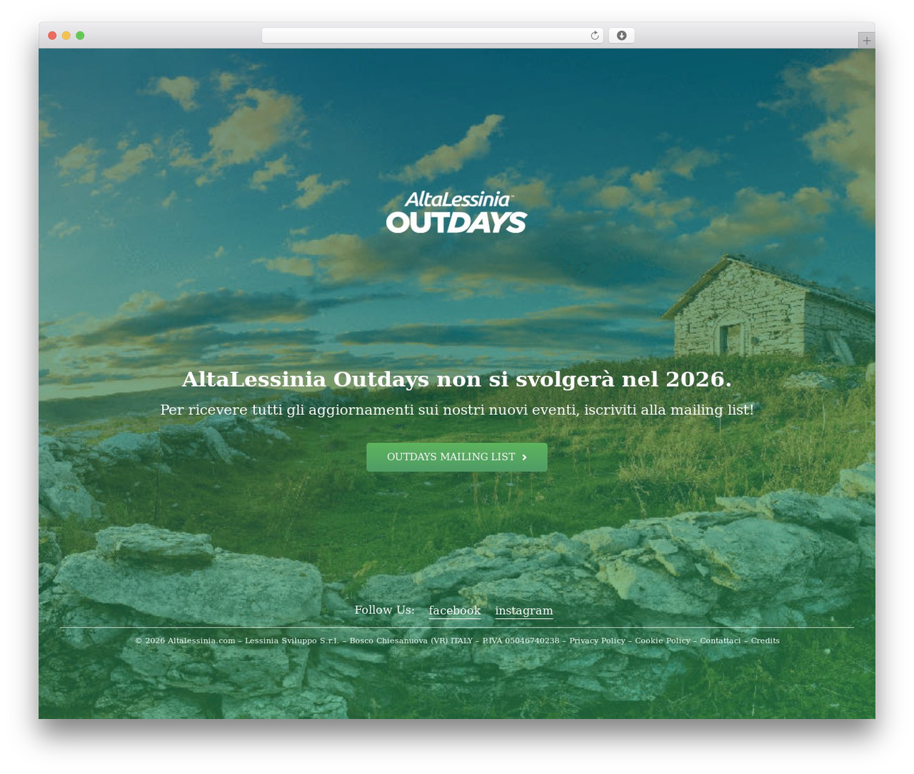 WordPress theme Avada - altalessiniaoutdays.it