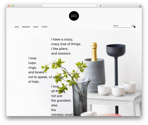 Best WordPress theme Smaller Objects - smallerobjects.com