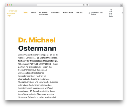 Dr. Michael Ostermann WordPress theme - www.ostermann-ortho.at