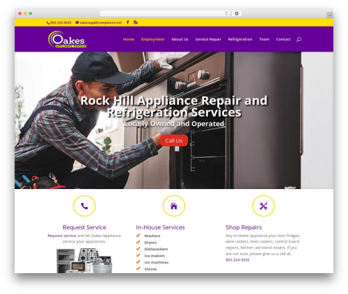 Theme WordPress Divi - oakesappliance.com